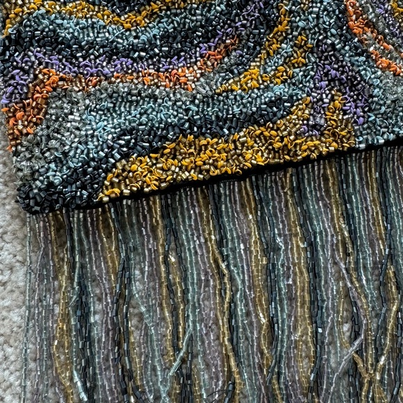 Zara limited edition sequin fringed multicoloured mini bag - Picture 6 of 7